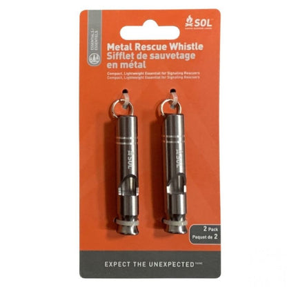 SOL - Rescue Metal Whistle 2-Pack