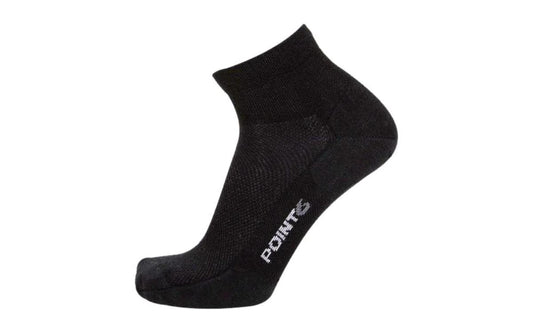 Point6 - Trainer Extra Light 1/4 Crew - Unisex - Black