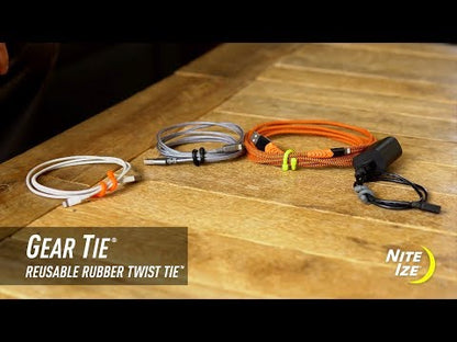 Nite Ize - Gear Tie Reusable Rubber Twist Tie - Bright Orange
