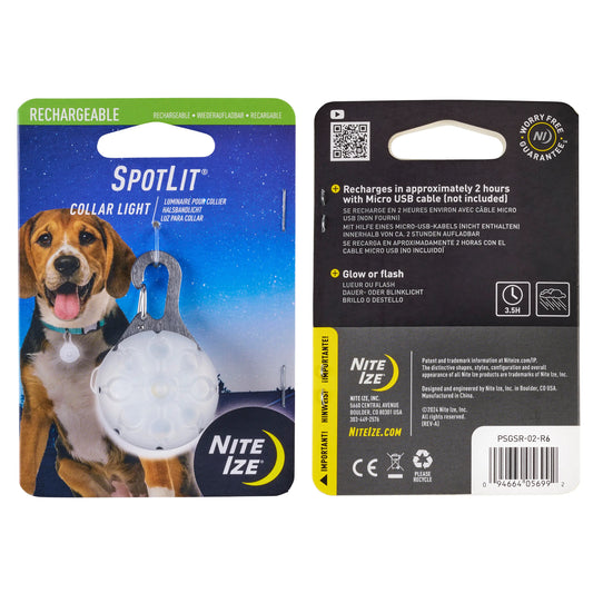 Nite Ize - Spotlit Rechargeable Collar Light - White