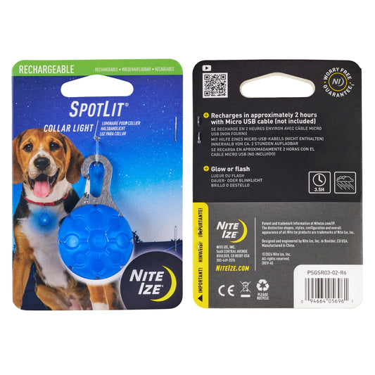 Nite Ize - Spotlit Rechargeable Collar Light - Blue