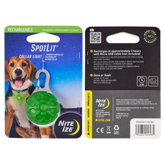 Nite Ize - Spotlit Rechargeable Collar Light - Green