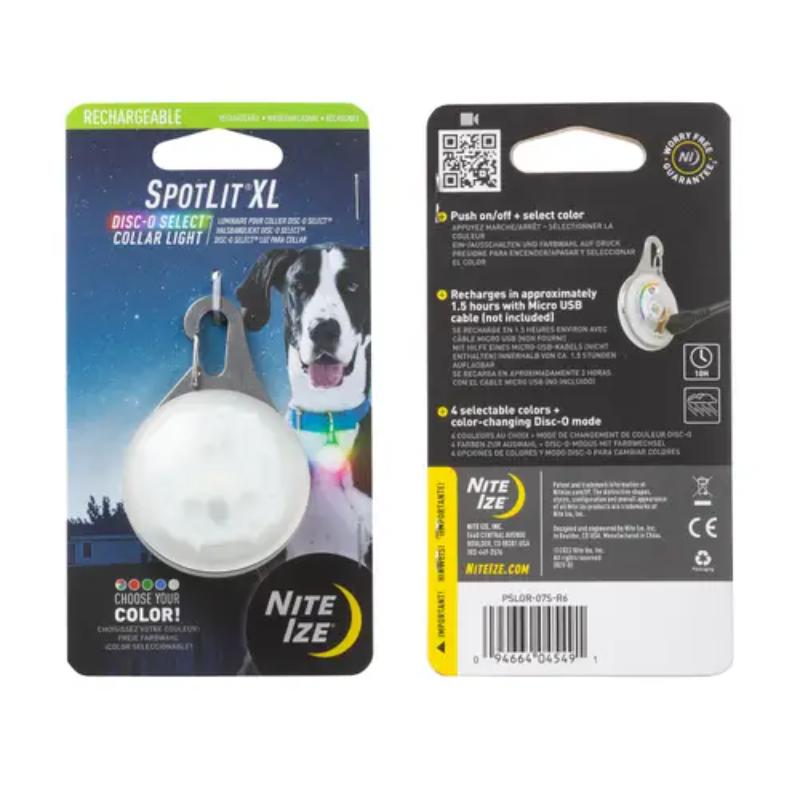 Nite Ize - SpotLit XL Rechargeable Collar Light - Disc-O Select