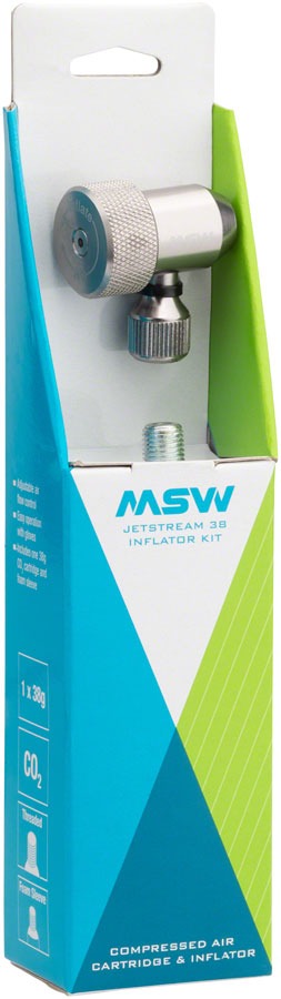 MSW - Jetstream Kit with Jetstream Adjustable Inflation Head, one 38g CO2 cartridge, and Protective Sleeve
