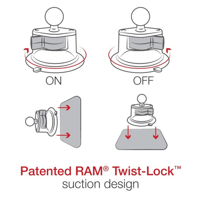 RAM Mounts - Twist-Lock Suction Cup Base with Ball