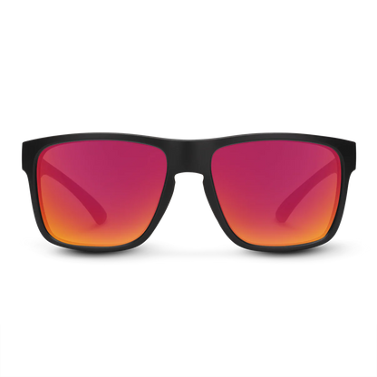 Suncloud - Rambler - Matte Black; Polarized Red Mirror