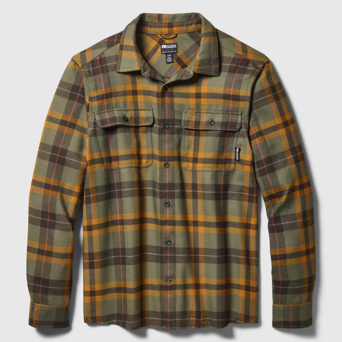 Outdoor Research - Feedback Flannel Twill Shirt - Men's - Ranger Green/Sedona Plaid
