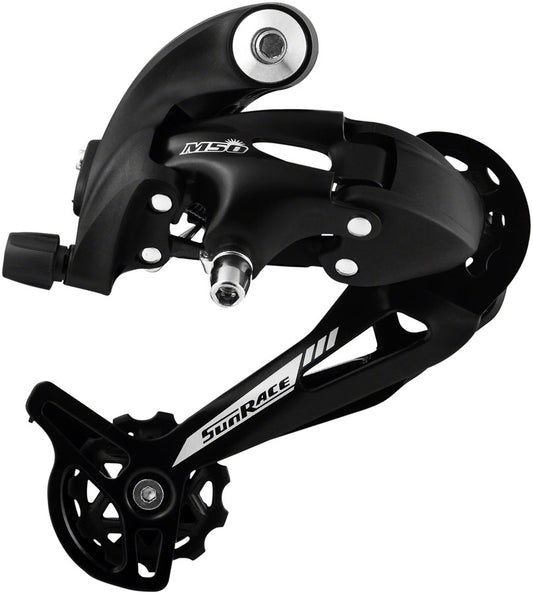 SunRace - M57 Rear Derailleur - 7/8-Speed, Long Cage, Black - Black