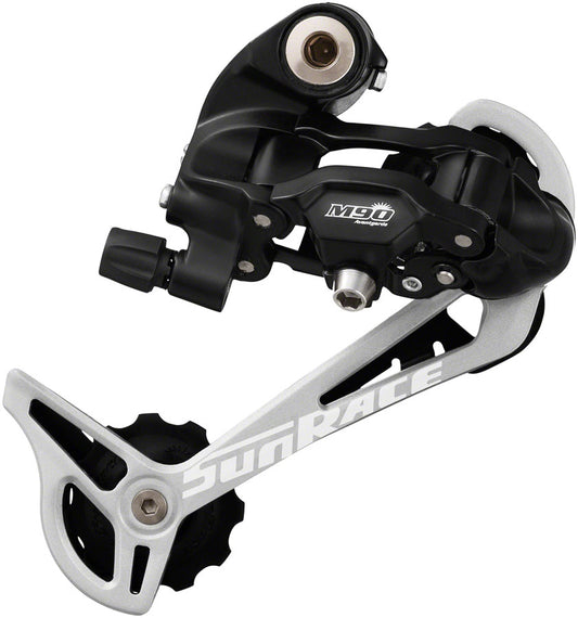 SunRace - M97 Rear Derailleur - 9-Speed, Long Cage, Black - Black/Silver