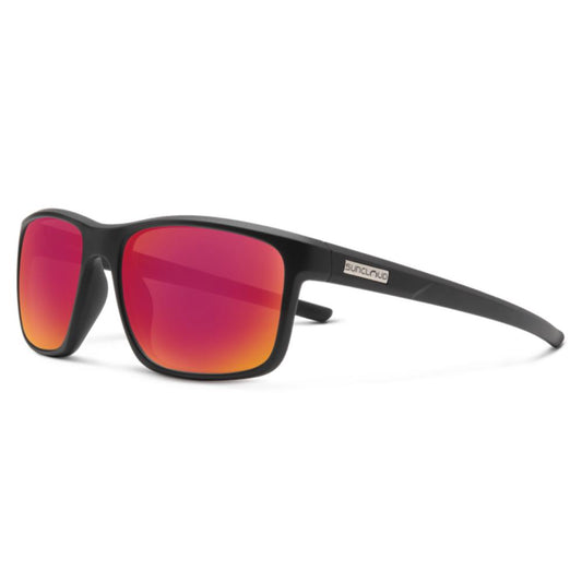 Suncloud - Respek - Matte Black; Polarized Red Mirror
