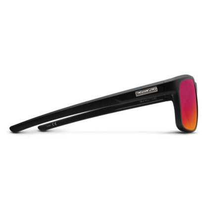 Suncloud - Respek - Matte Black; Polarized Red Mirror