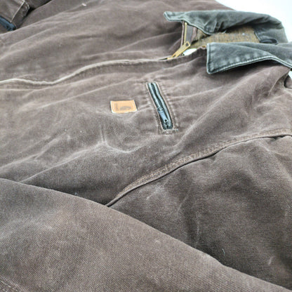 Carhartt Lined Work Jacket Men XLT Brown