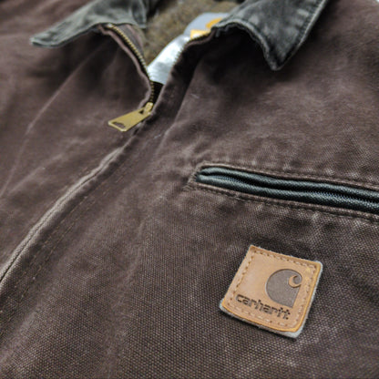 Carhartt Lined Work Jacket Men XLT Brown