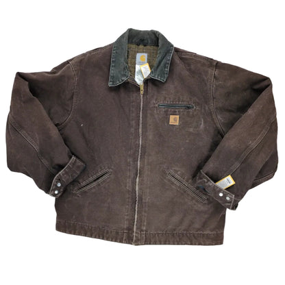 Carhartt Lined Work Jacket Men XLT Brown