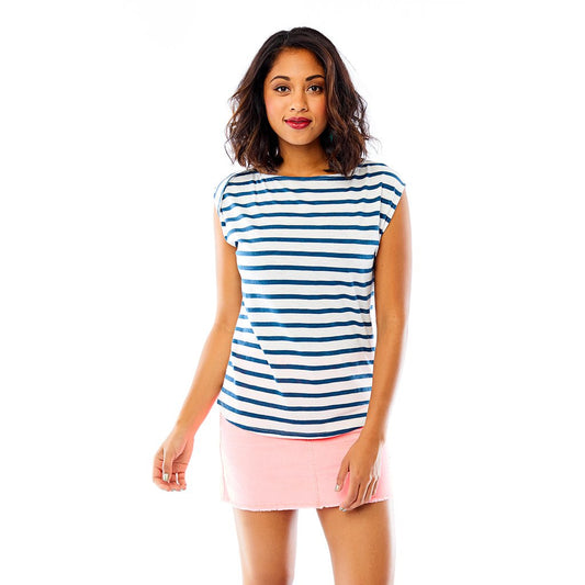 Carve Designs - Robins Top - Hibiscus Stripe