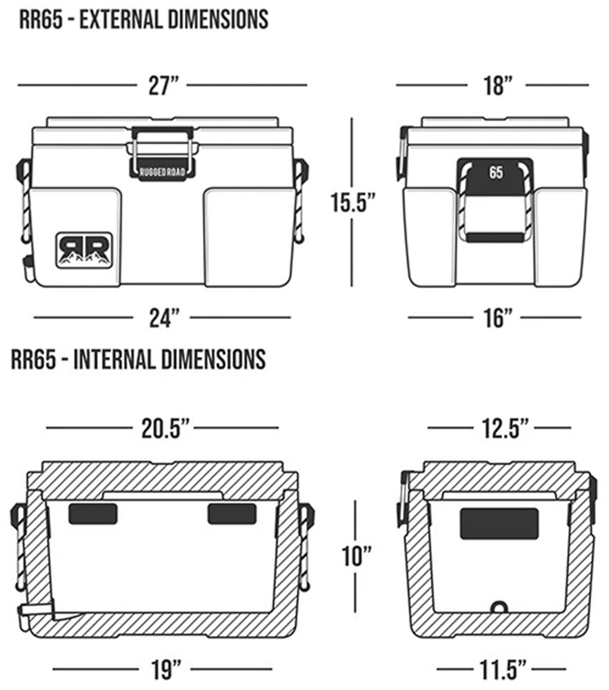Rugged Road - Rugged Road 65 Cooler - Blue Steel