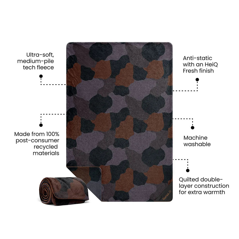Rumpl - Après Fleece Blanket - Puzzled Black