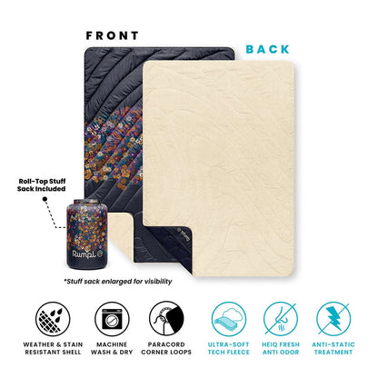 Rumpl - Fleece Puffy Blanket - Midnight Bloom