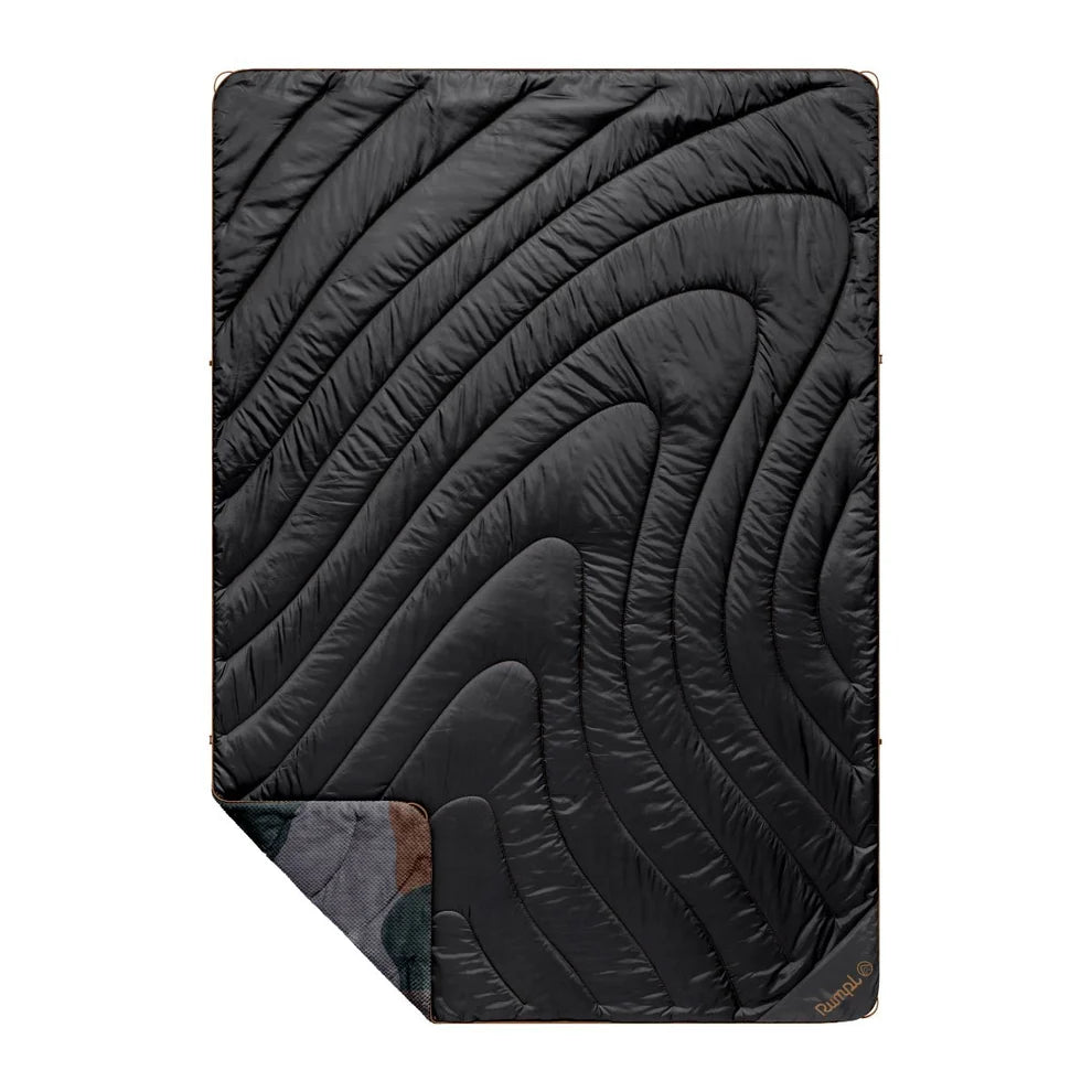 Rumpl - Fleece Puffy Blanket - Puzzled Black