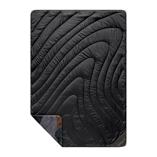 Rumpl - Fleece Puffy Blanket - Puzzled Black