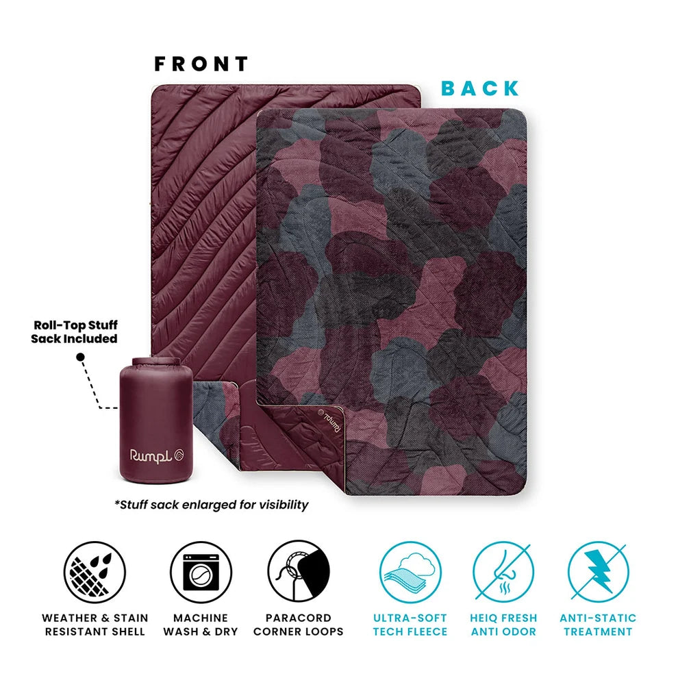 Rumpl - Fleece Puffy Blanket - Puzzled Fig