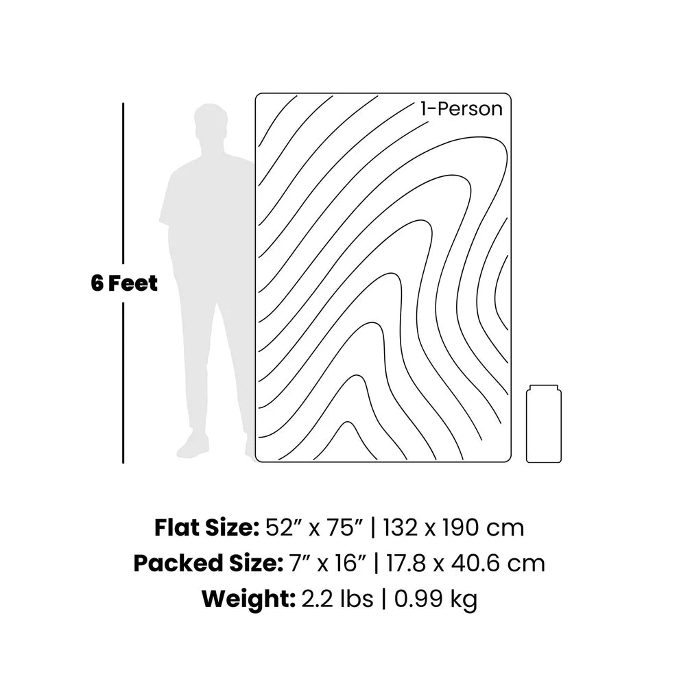 Rumpl - Original Puffy Blanket - Aqua Outer Banks