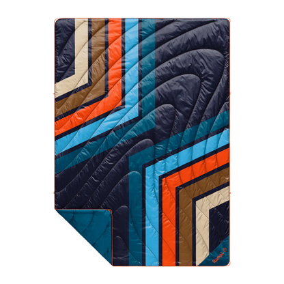Rumpl - Original Puffy Blanket - Midnight Retro Stripes