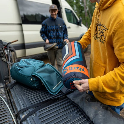 Rumpl - Original Puffy Blanket - Midnight Retro Stripes