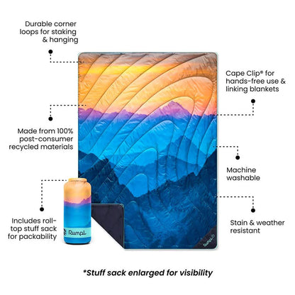 Rumpl - Original Puffy Blanket - Misty Peaks Mountainscape