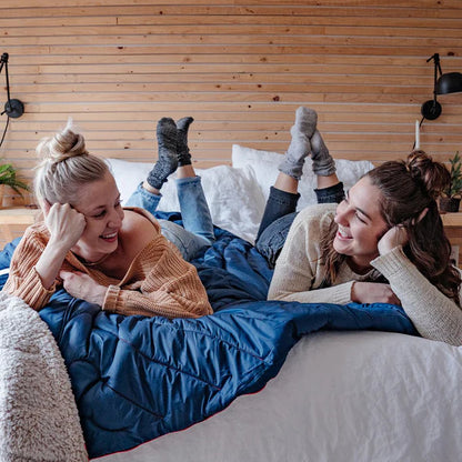 Rumpl - Sherpa Puffy Blanket - Forest Cabin