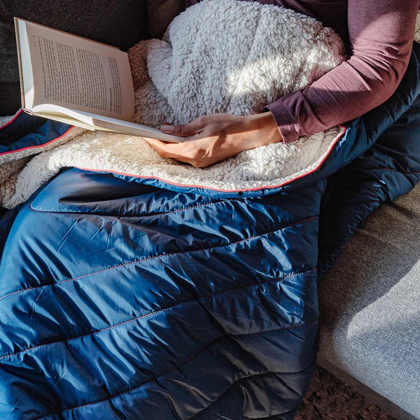 Rumpl - Sherpa Puffy Blanket - Forest Cabin