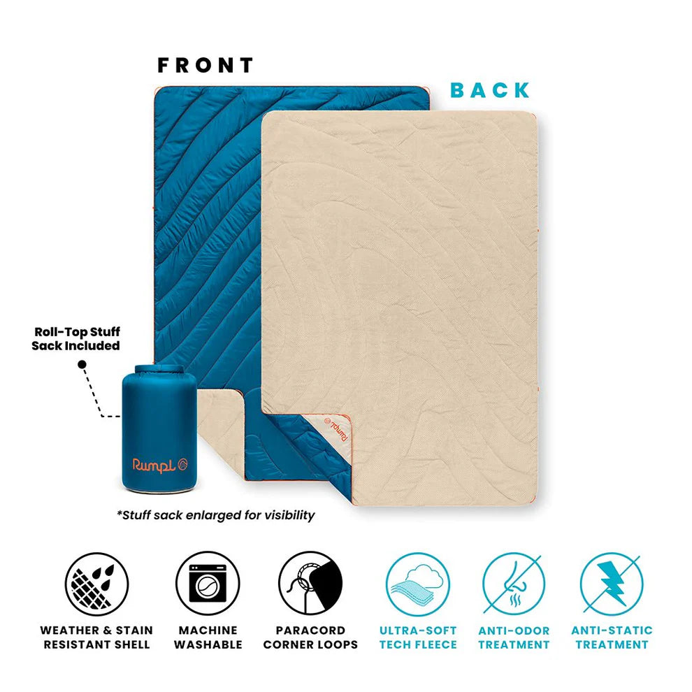 Rumpl - Fleece Puffy Blanket - SEASCAPE CREAM