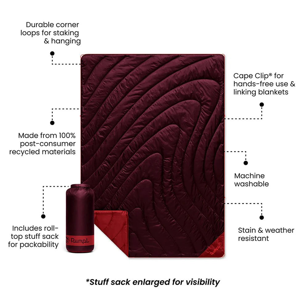 Rumpl - Original Puffy Blanket - Fig Cherry