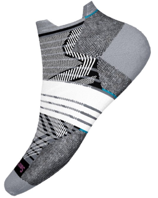 Smartwool - Run Zero Cush Stripe Low Ankle Socks - Women's - Black