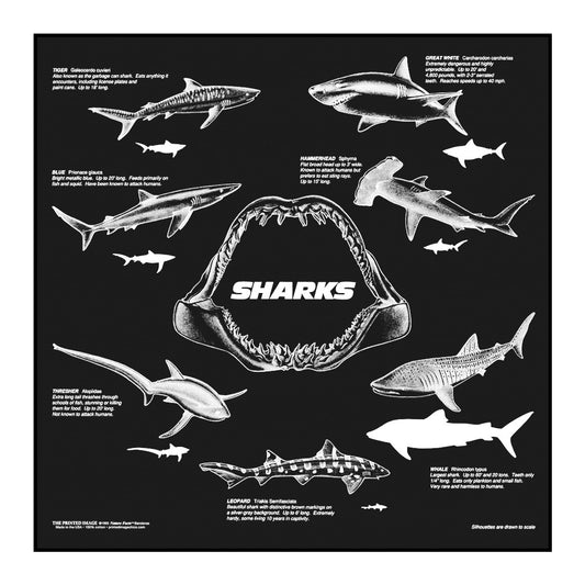 The Printed Image - Bandana - Sharks