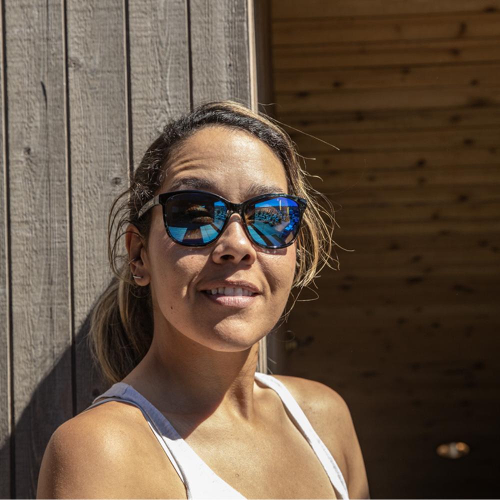 Suncloud - Sashay - Transparent Taupe; Polarized Pink Gold Mirror
