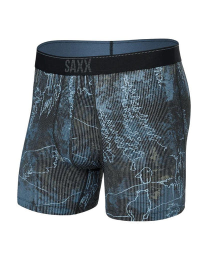 SAXX - Quest Quick Dry Mesh Boxer Brief Fly - Smokey Mountains- Multi
