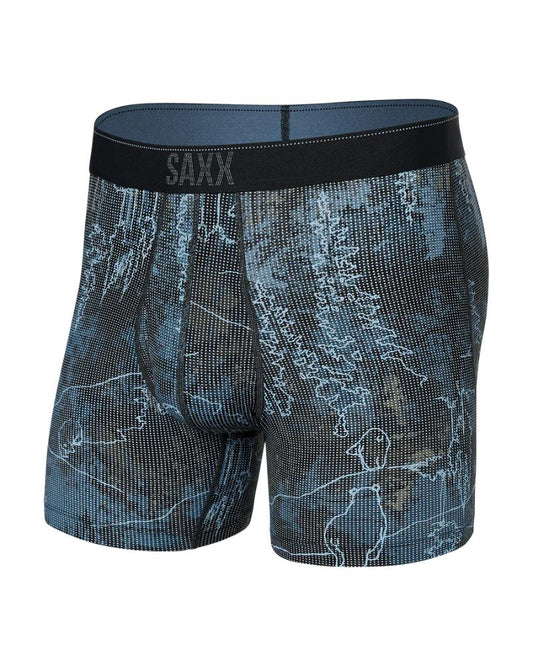 SAXX - Quest Quick Dry Mesh Boxer Brief Fly - Smokey Mountains- Multi
