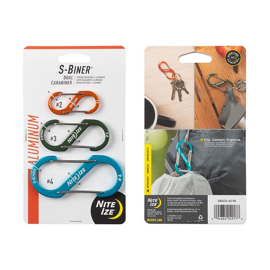 Nite Ize - S-Biner Aluminum Dual Biner 3-Pack - Assorted