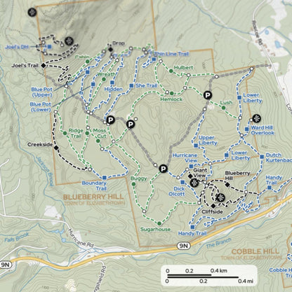 Green Goat Maps - BETA Mountain Bike Map (Lake Placid Area)