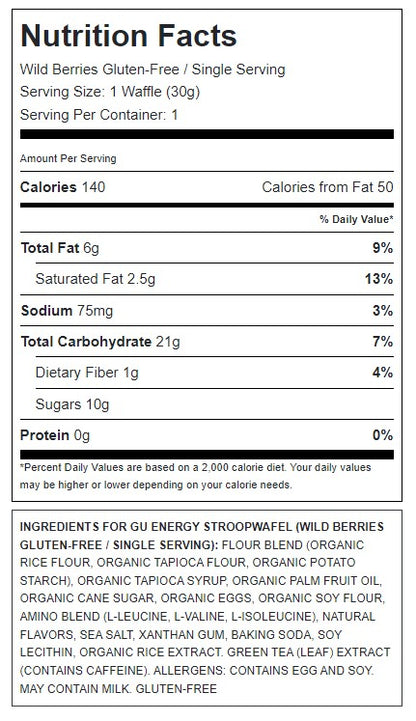 Gu - Gluten Free Stroopwafel - Salted Chocolat