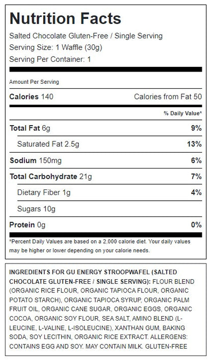 Gu - Gluten Free Stroopwafel - Salted Chocolat