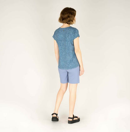 Sherpa - Neha V-Neck Tee - Seaport Blue Sublime