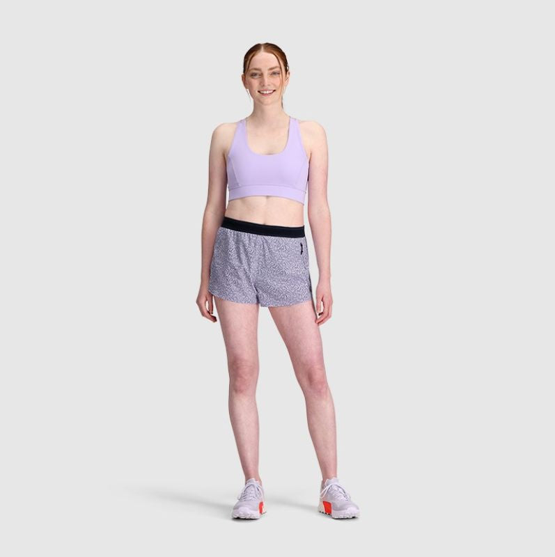 Outdoor Research - Swift Lite Printed Shorts - Women's - Dark Navy Digital Stripe