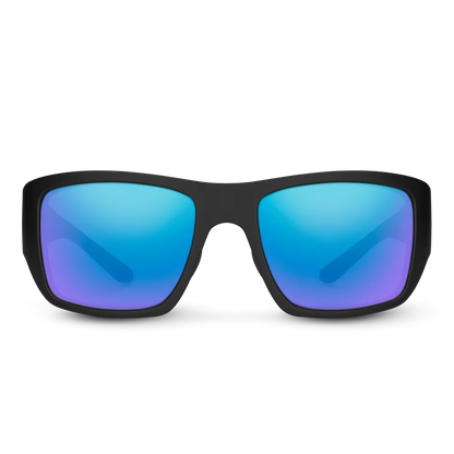 Suncloud - Sculpin - Matte Black/Polarized Blue Mirror