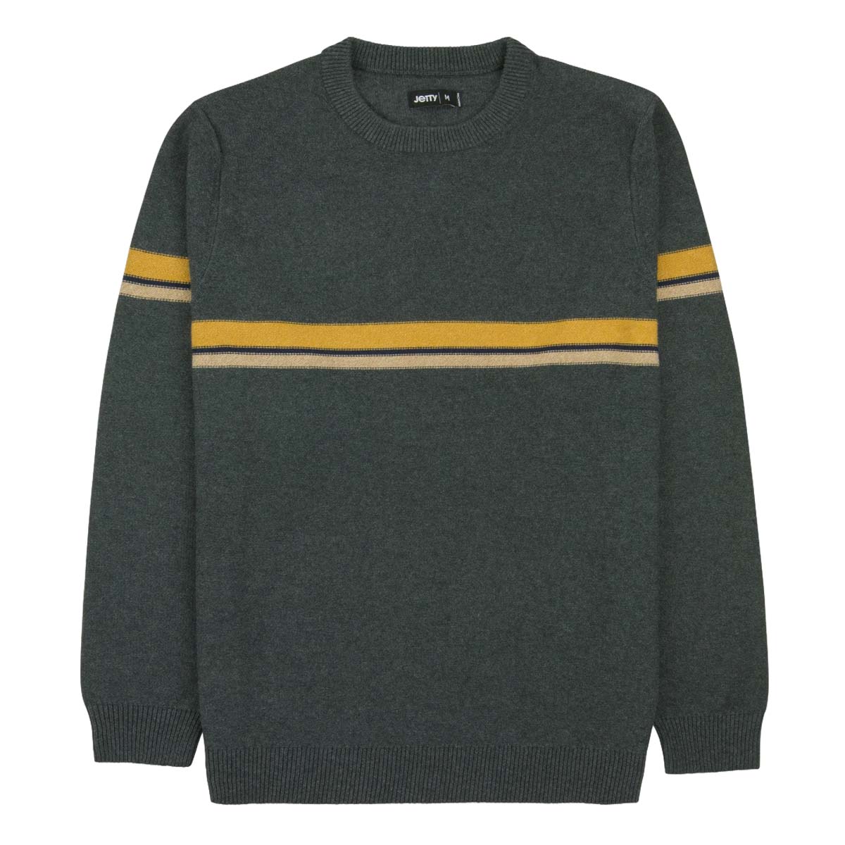 Jetty - Sebastian Striped Sweater - Charcoal