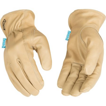 Kinco - HydroFlector Water Resistant Premium Thermal Lined Cowhide Driver - Unisex - Tan