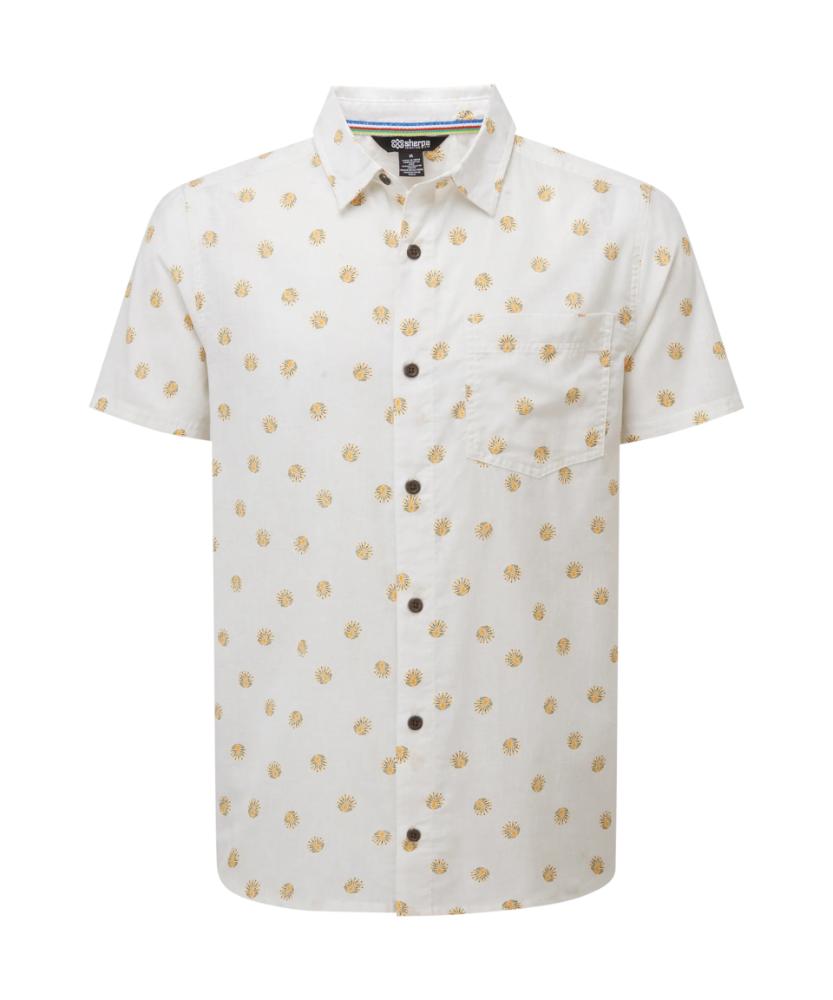 Sherpa - Newar Peacock Short Sleeve Shirt - Peetho