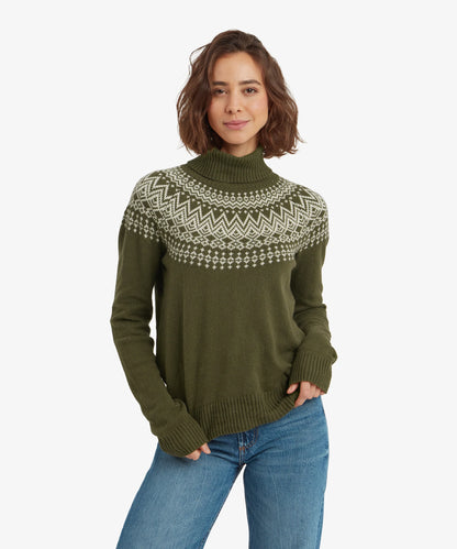 Sherpa - Camkilo Roll Neck Sweater - Evergreen