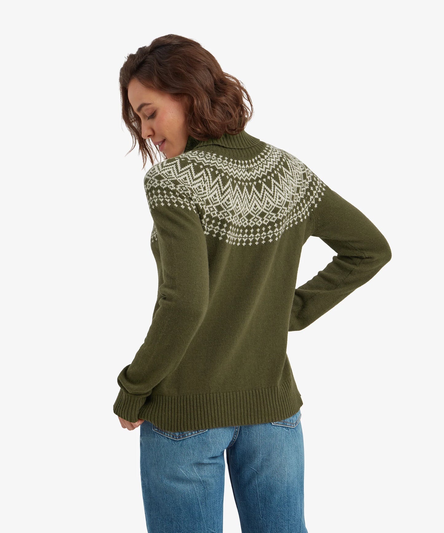 Sherpa - Camkilo Roll Neck Sweater - Evergreen
